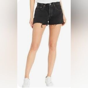 Levi’s 501 Original High Rise Cutoff Shorts Lunar Black | Size 31